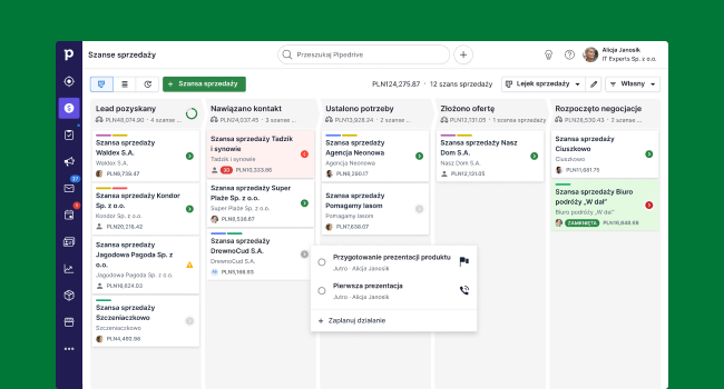 PROFESJONALNE WDROŻENIA CRM PIPEDRIVE