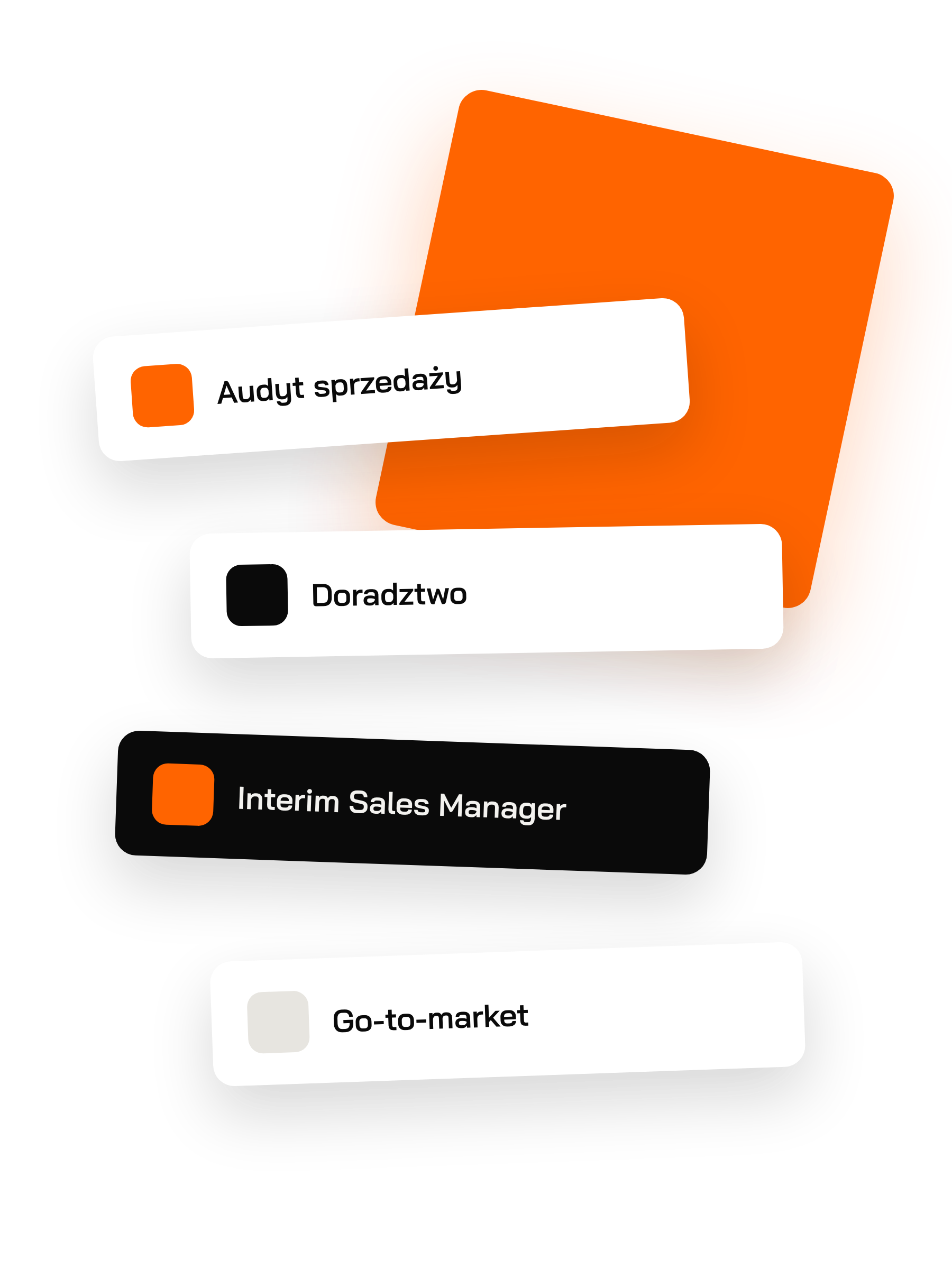 Cztery usługi doradcze: audyt sprzedaży, doradztwo, Interim Sales Manager i go-to-market