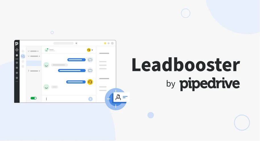 Zrzut ekranu: LeadBooster w Pipedrive — chatbot i formularz webowy zbierające leady ze strony