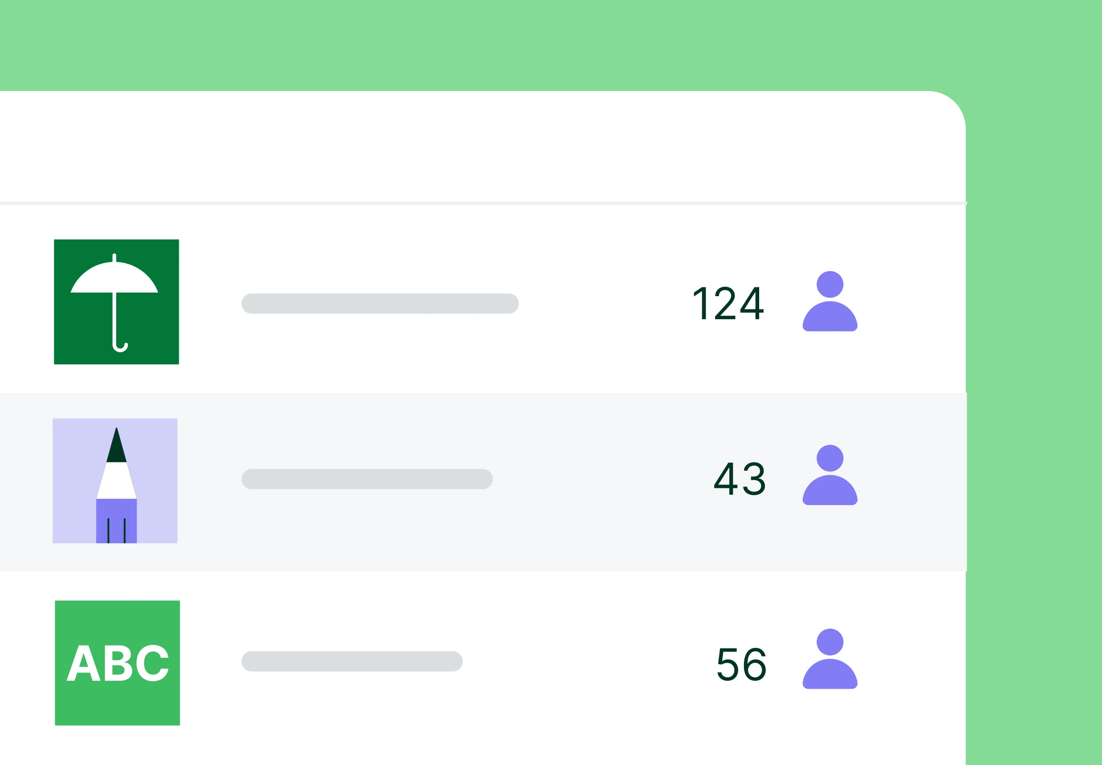 Zrzut ekranu: Web Visitors w Pipedrive — lista firm odwiedzających stronę internetową