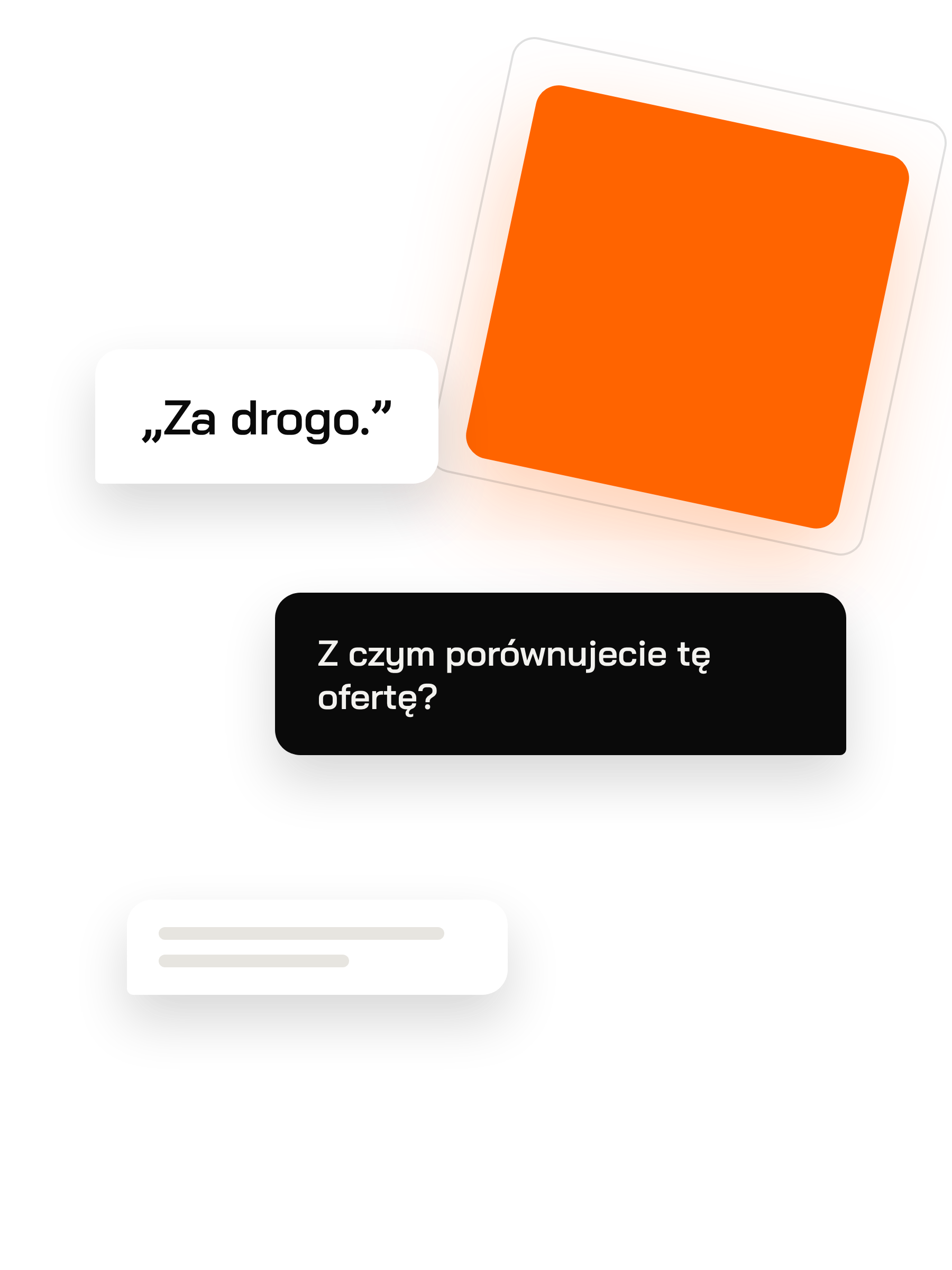 Klient mówi „Za drogo.”, a handlowiec pyta: „Z czym porównujecie tę ofertę?”